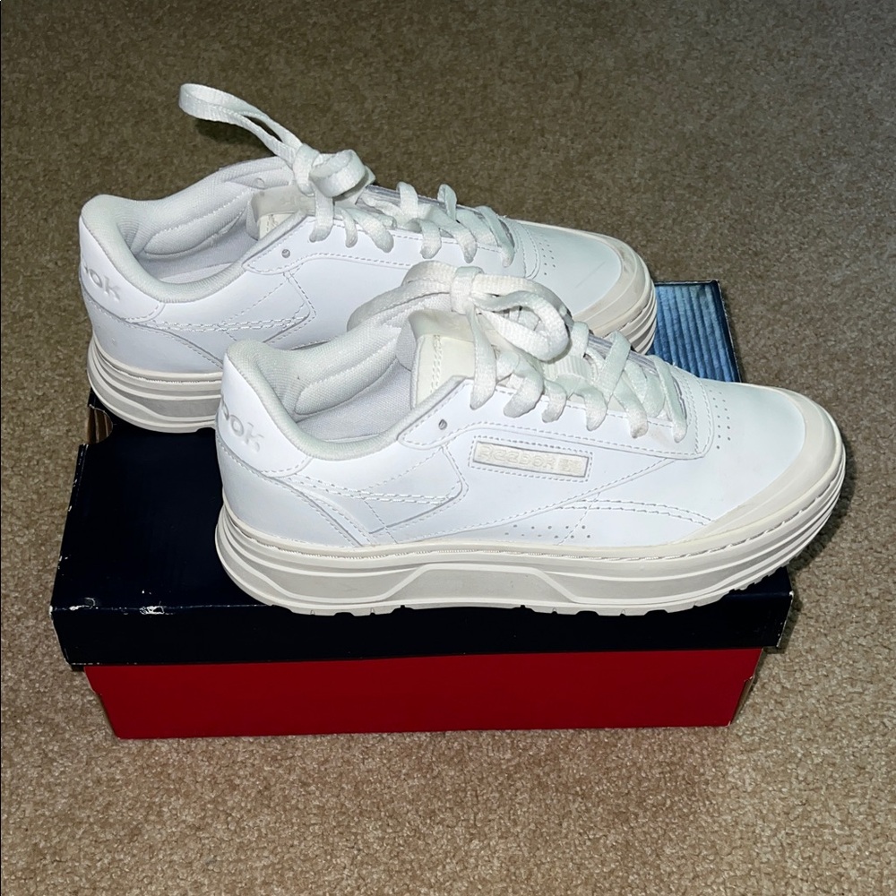 Reebok Classic White Double Geo Sneakers